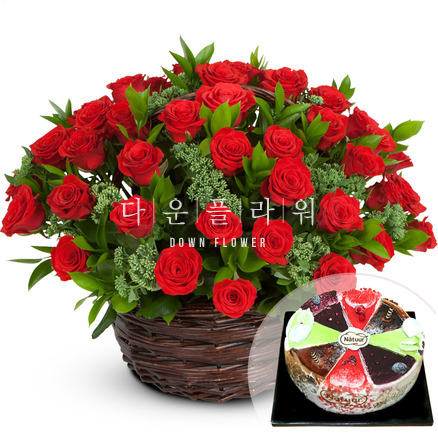 레드플라워 & 케익